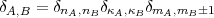 dA,B = dnA,nBdkA,kB dmA,mB 1
